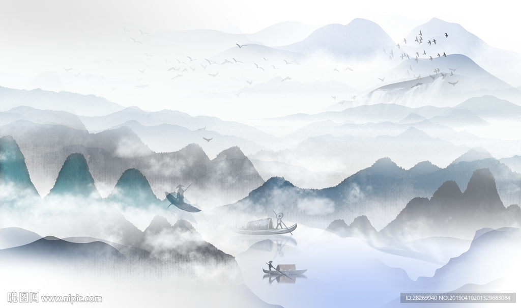 山水壁画