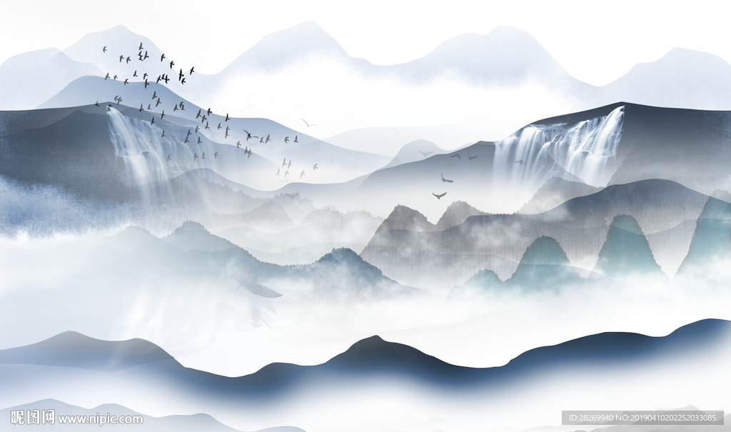 山水壁画