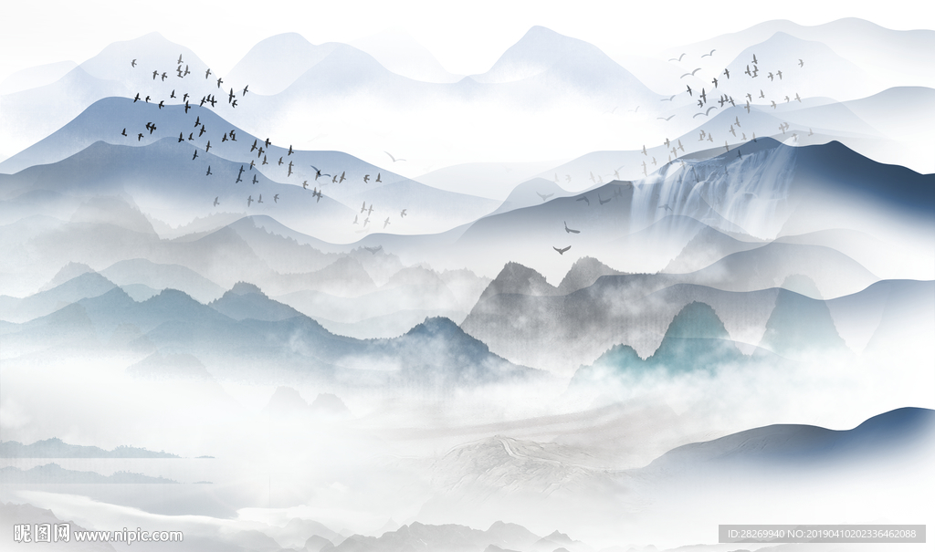 山水壁画