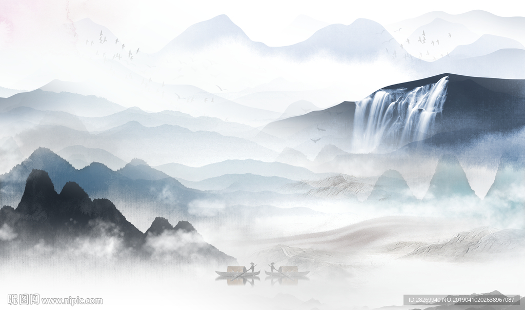 山水壁画