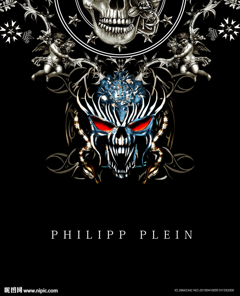 大牌男装 印花图案 骷髅