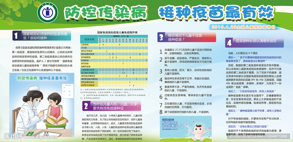 2019预防接种日宣传栏