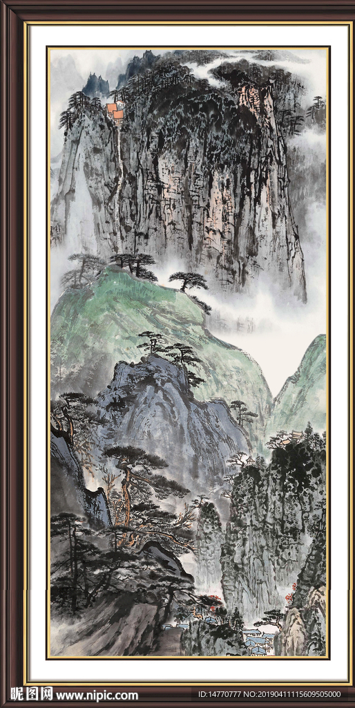 竖幅山水