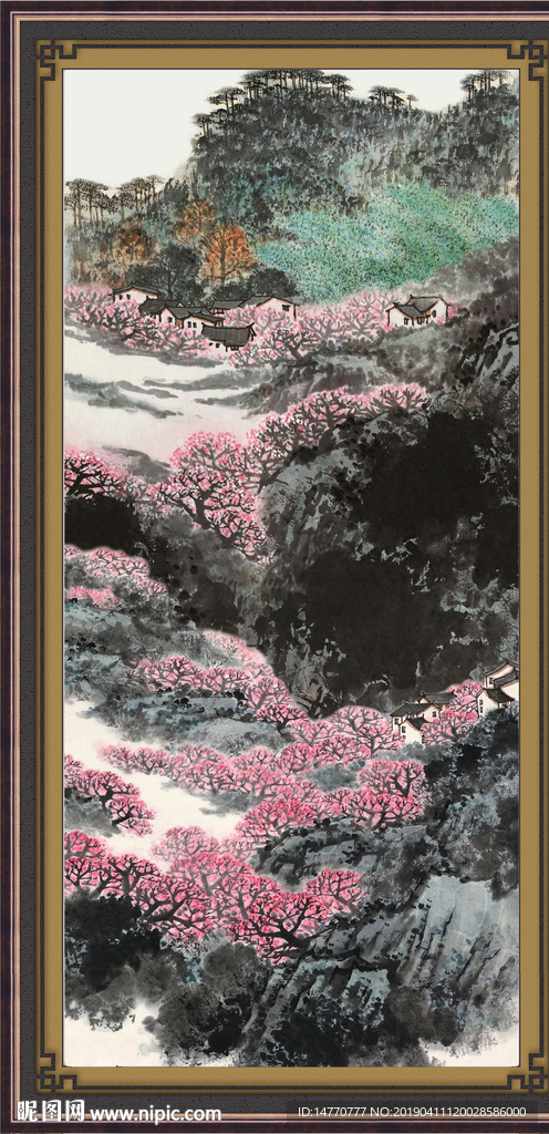 竖幅山水