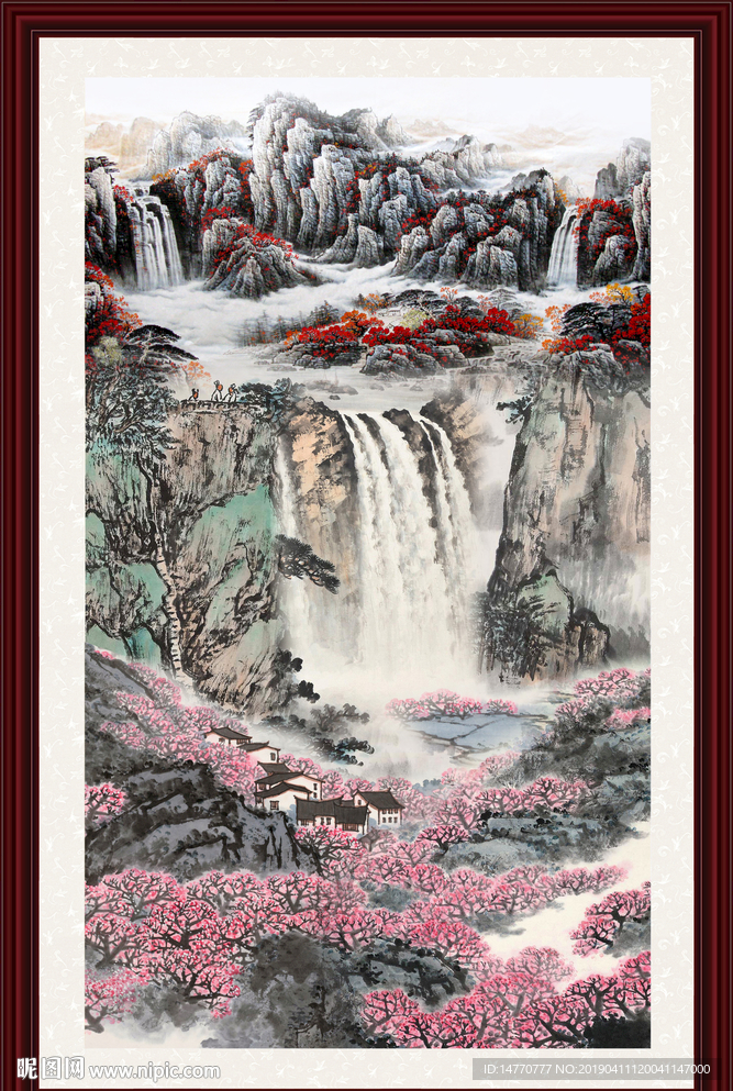 竖幅山水
