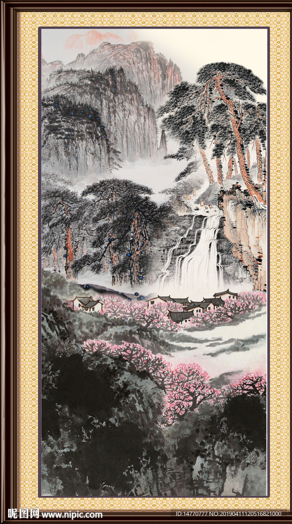竖幅山水