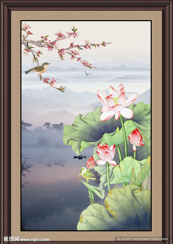 国画荷花