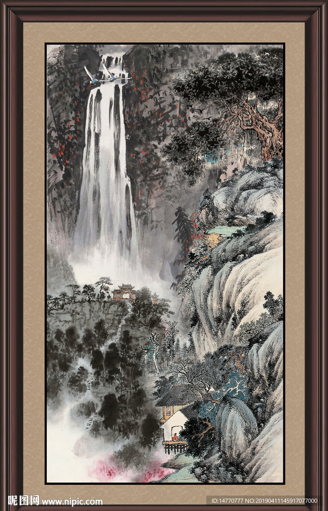 竖幅山水
