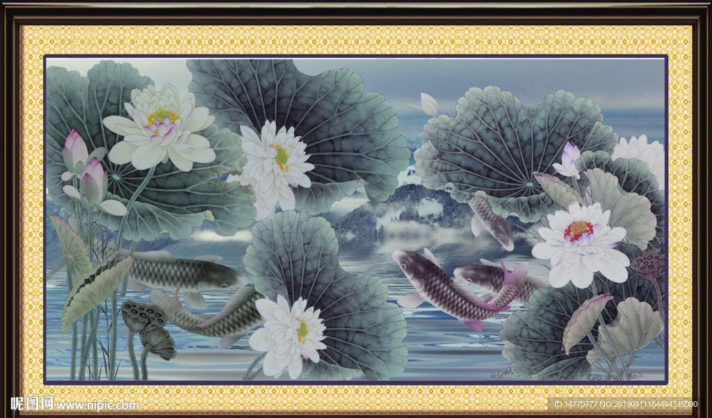 国画荷花