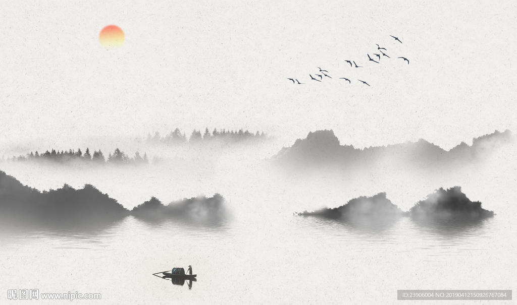 山水壁画