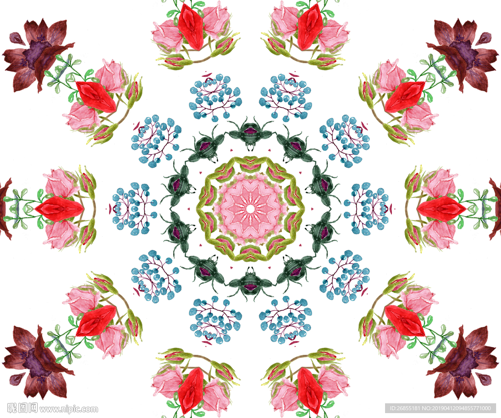 花型印花