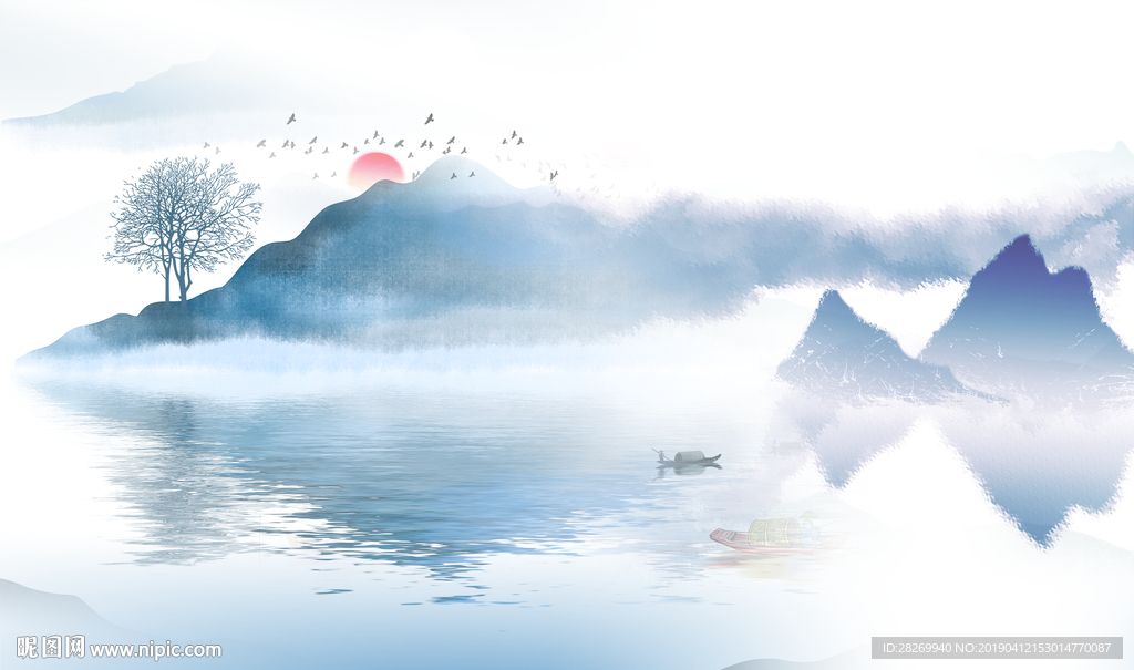 山水壁画