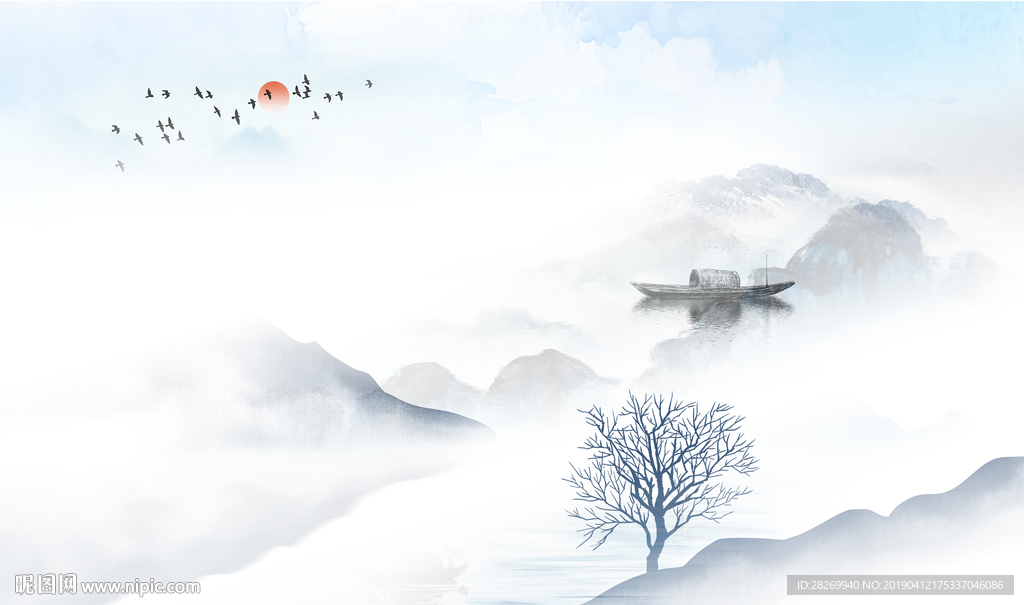 山水背景墙