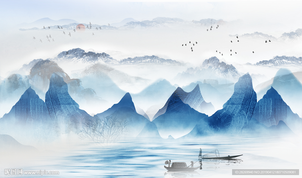 山水背景墙