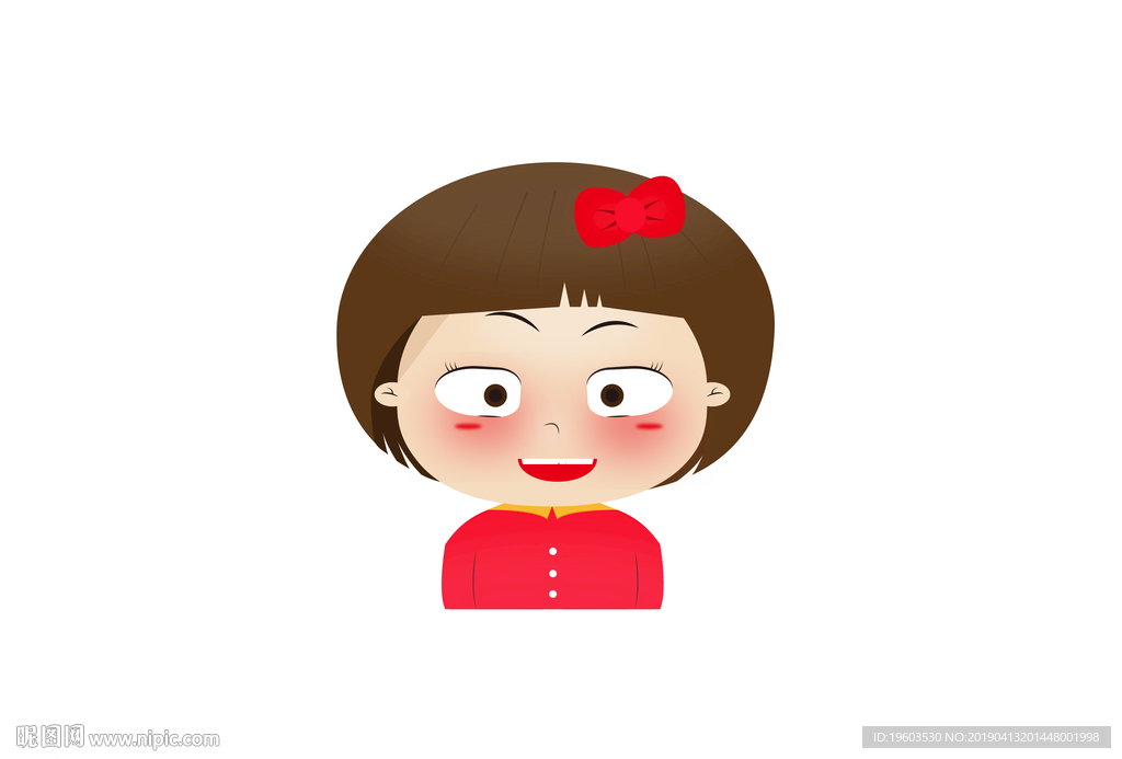 可爱的红衣服小女孩