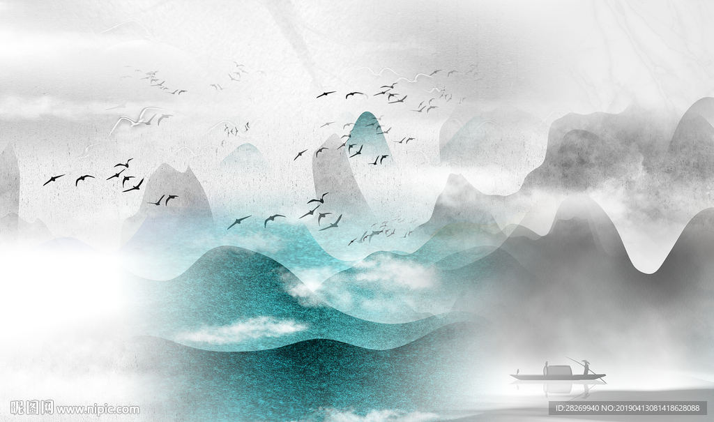 水墨山水画