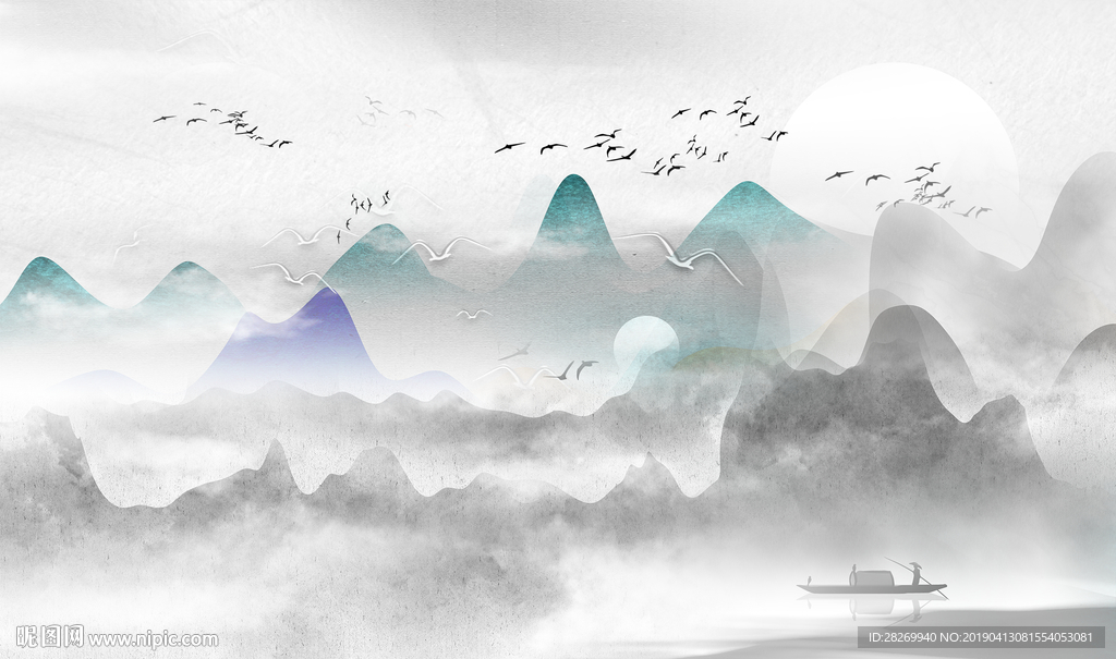 水墨山水画