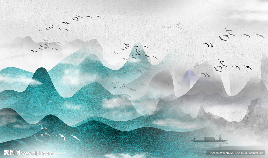 水墨山水画