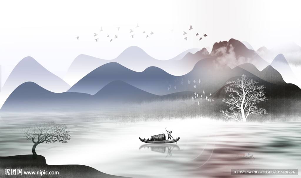抽象山水画