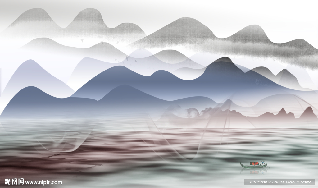 抽象山水画