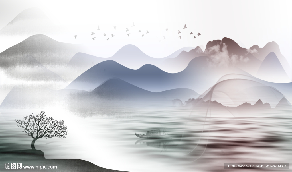 抽象山水画