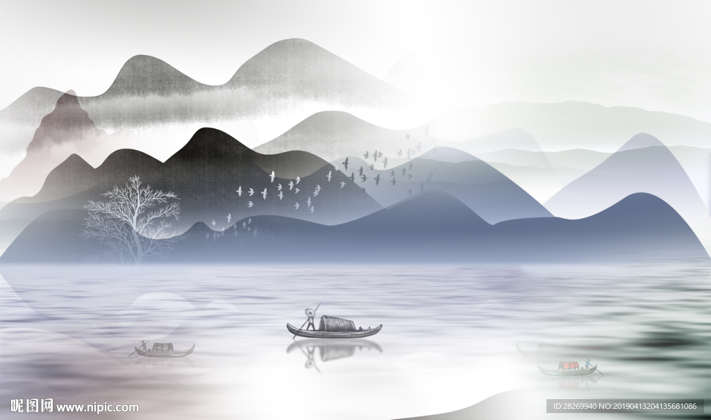 抽象山水画