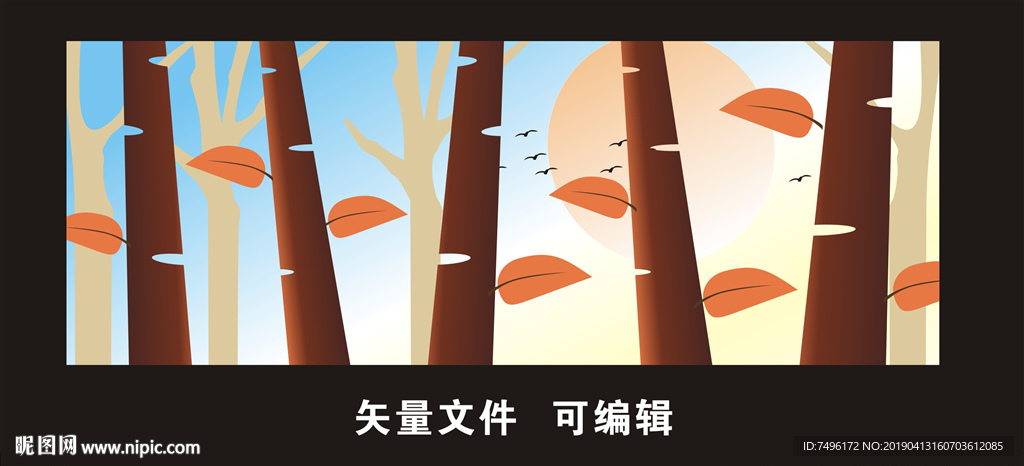 树林无框画