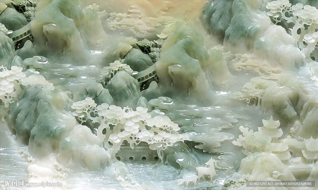 玉雕背景墙图片