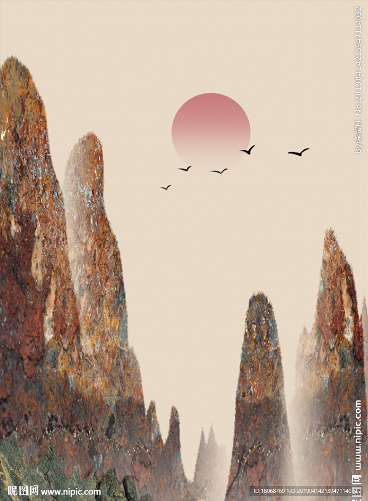 桂林山水意境山水装饰画