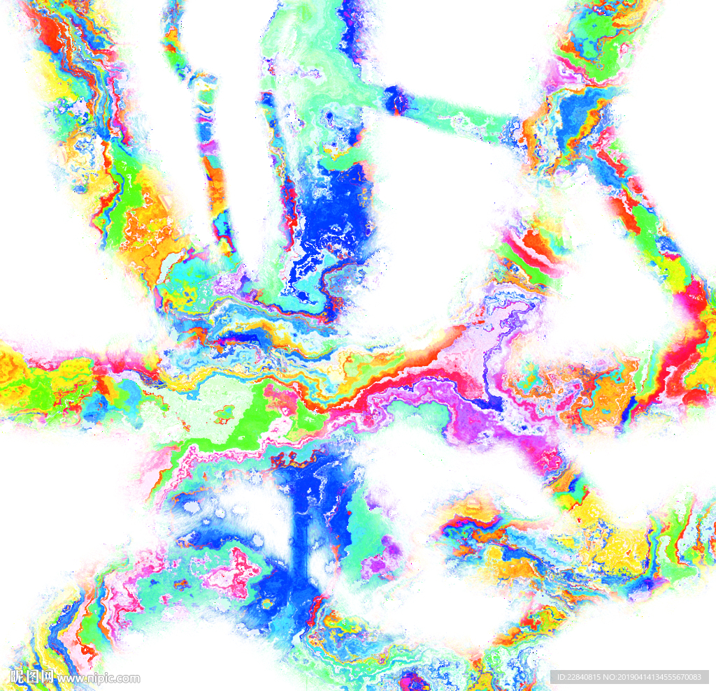 彩色豹纹 彩色闪电