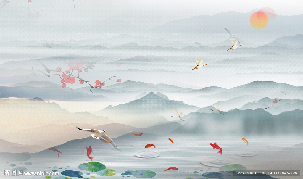 新中式背景墙