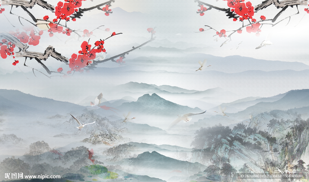 新中式背景墙