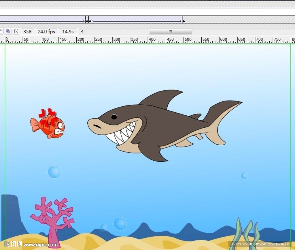 海底的战争25秒挑战鲨鱼