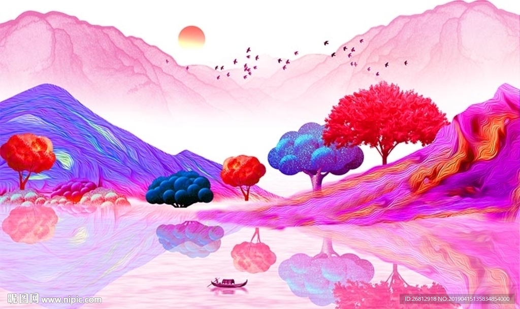轻奢水彩画