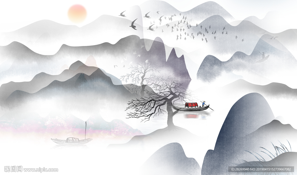 新中式无框画