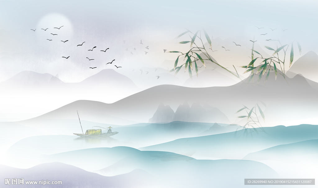 山水背景