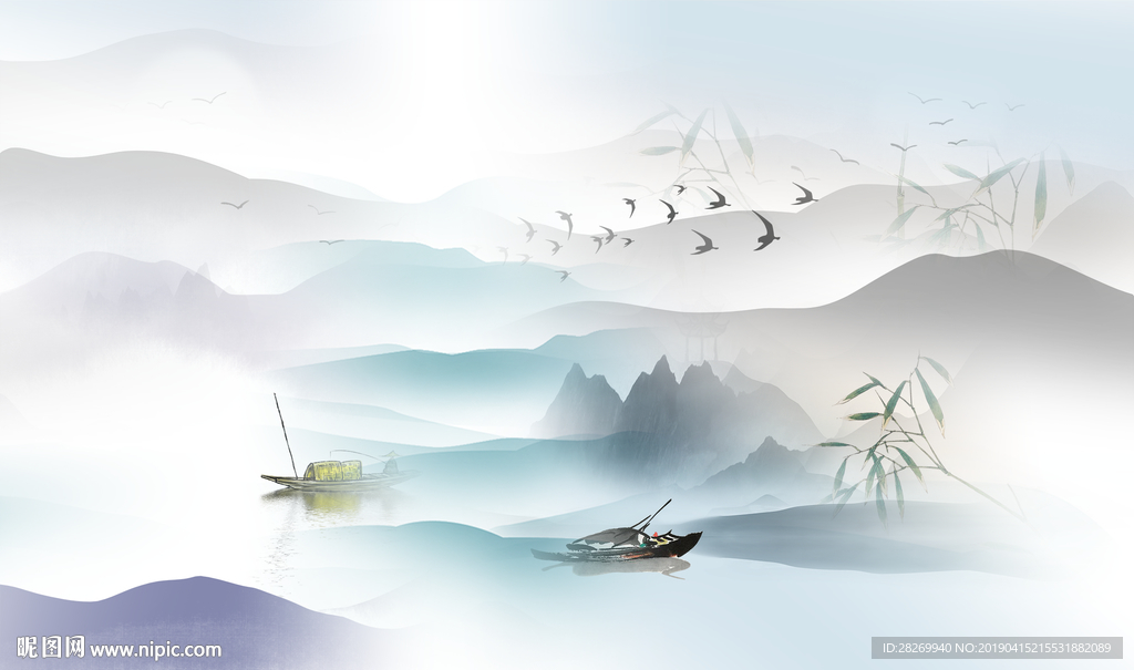 山水背景