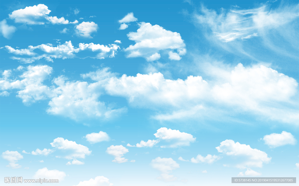 蓝天白云玄关屏风电视背景底纹素