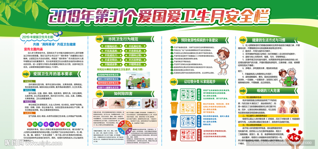 爱国卫生月宣传栏