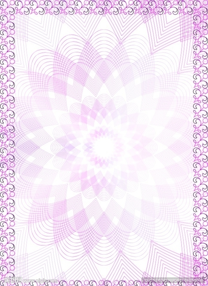 粉红花容  化妆证书纹