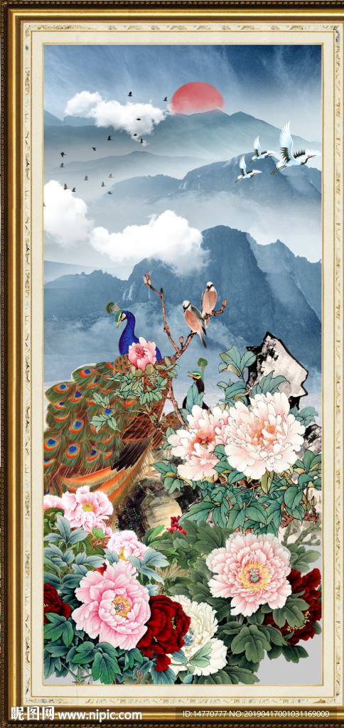 国画牡丹