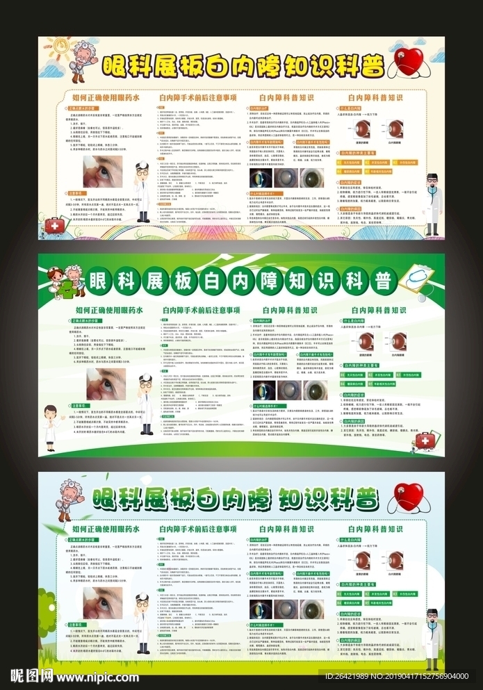 眼科展板白内障知识科普