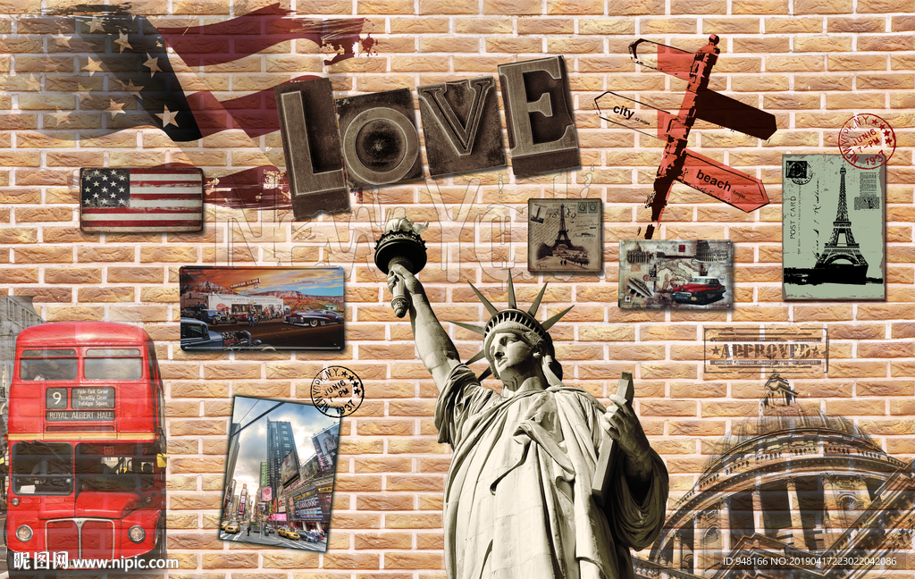 欧式复古装饰画背景墙