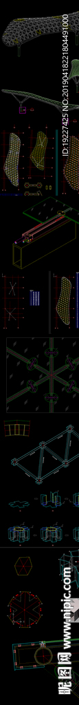GRC雨棚钢结构施工图