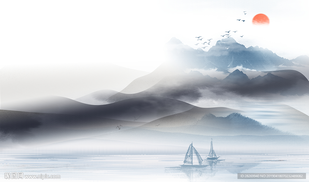 水墨山水画