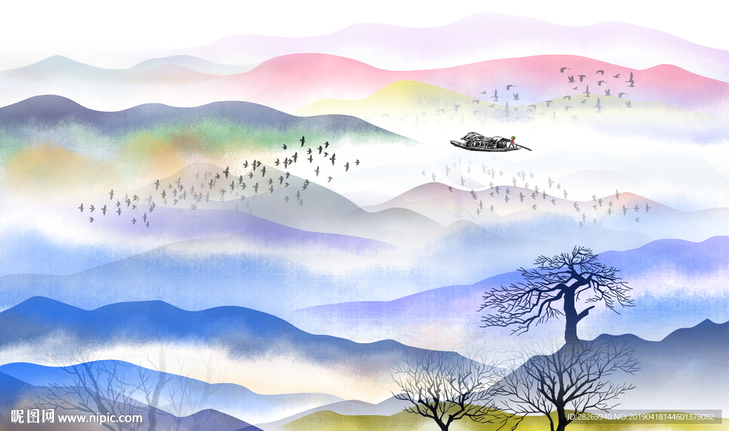 新中式山水画