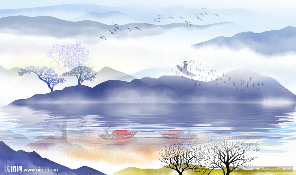 新中式山水画