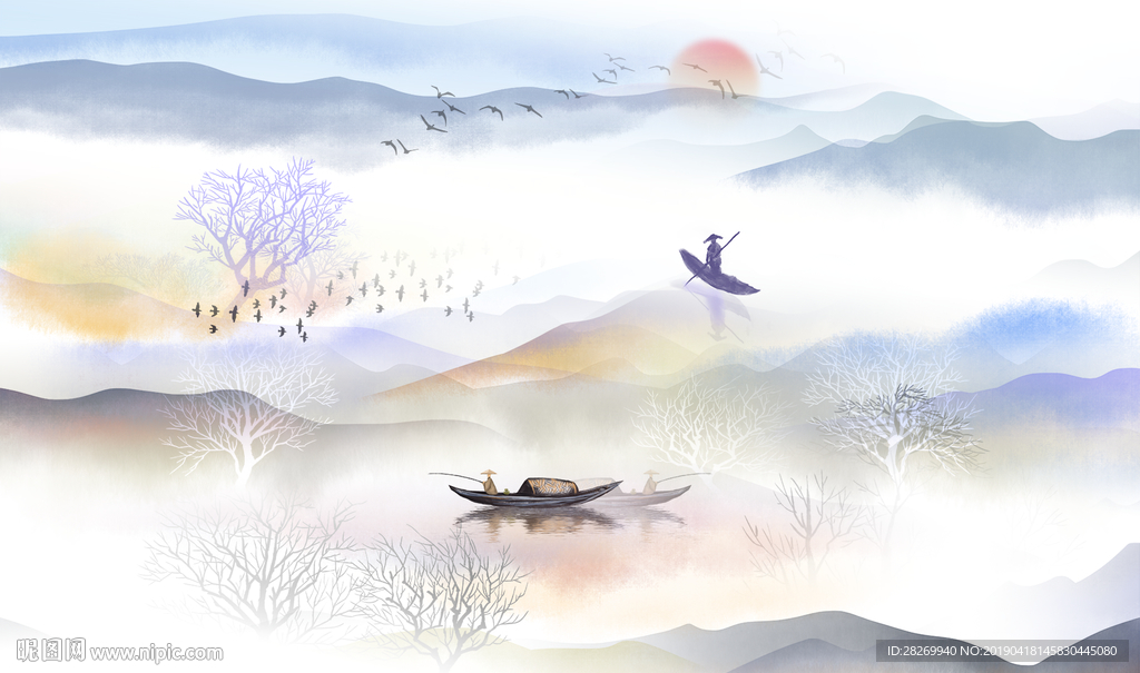 新中式山水画