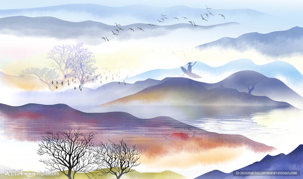 新中式山水画