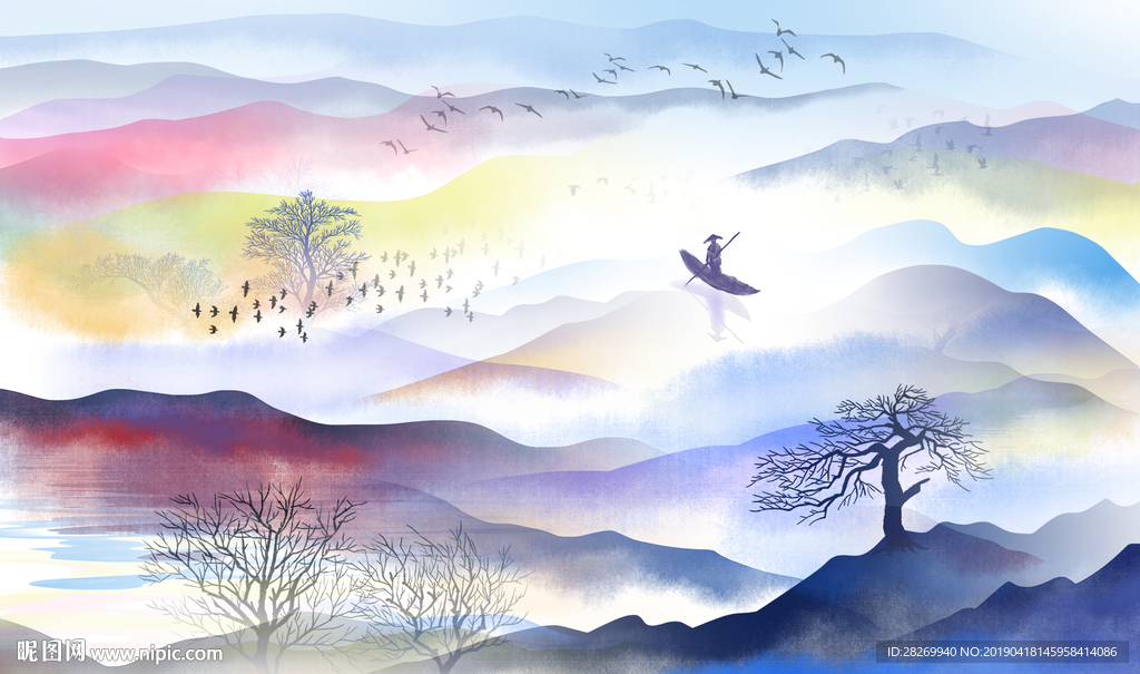 新中式山水画